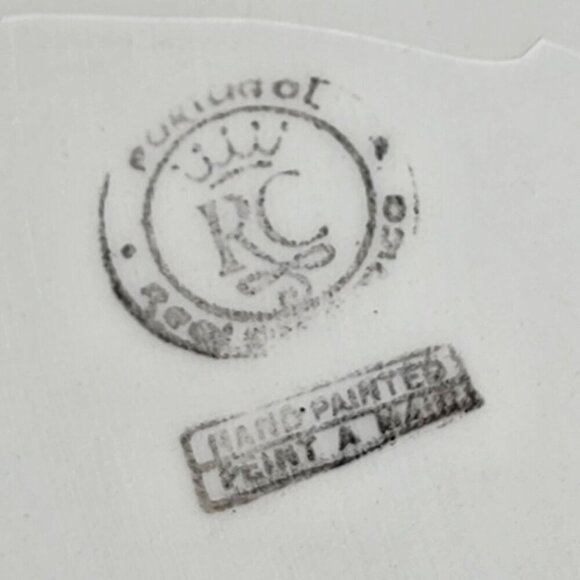 RC Real Ceramica Portugal Fruit Bowl Vibrant Strawberries Peaches Leaves Vintage - Picture 11 of 12